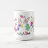 水色イースターラビビと卵 コーヒーマグカップ (中央)