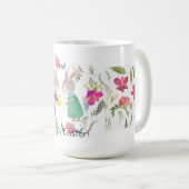 水色イースターラビビと卵 コーヒーマグカップ (正面右)