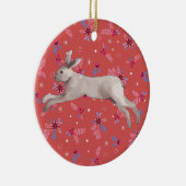 水色ウサギ セラミックオーナメント (右)