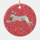 水色ウサギ セラミックオーナメント (裏面)