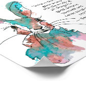 水色ウサギ ポスター (角)