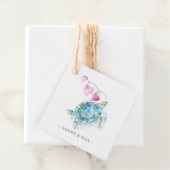 水色ウミガメのバレンタインデー フェイバータグ (インサイチュ)