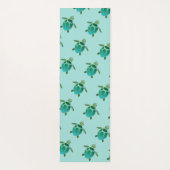 水色ウミガメのパターン ヨガマット (裏面)