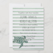 水色ウミガメストライプ結婚ズ 招待状 (正面)