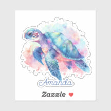 水色ウミガメモノグラムの