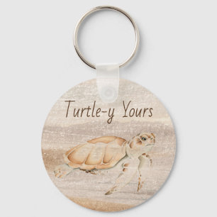 水色ウミガメ完全(Turtle-y)あなたの キーホルダー