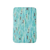 水色ウミガメ泳ぐ海 バスマット (正面縦)