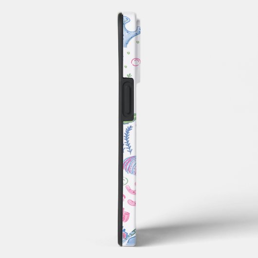 水色ウミガメ海モノグラム Case-Mate iPhoneケース (裏面 / 右)