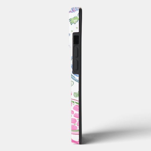 水色ウミガメ海モノグラム Case-Mate iPhoneケース (裏面 / 左)