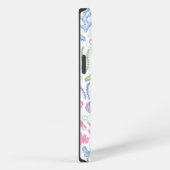 水色ウミガメ海モノグラム iPhoneケース (右側面)