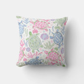 水色ウミガメ海 クッション (正面)