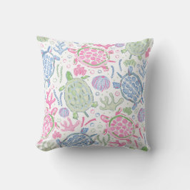 水色ウミガメ海 クッション