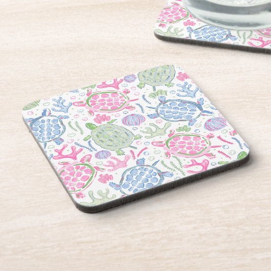 水色ウミガメ海 コースター (左側)