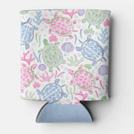 水色ウミガメ海 缶クーラー