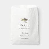 水色ウミガメ赤ちゃんシャワーカスタムお願い フェイバーバッグ (正面)