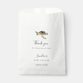 水色ウミガメ赤ちゃんシャワーカスタムお願い フェイバーバッグ