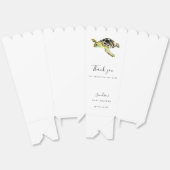 水色ウミガメ赤ちゃんシャワーシンプルミニマル フェイバーボックス (見開き)