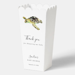 水色ウミガメ赤ちゃんシャワーシンプルミニマル フェイバーボックス