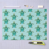 水色ウミガメ 薄葉紙 (クラフト)