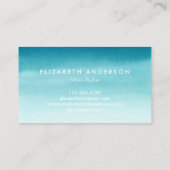 水色ウルトラマリンターコイズ名刺 名刺 (裏面)