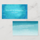 水色ウルトラマリンターコイズ名刺 名刺 (正面/裏面)