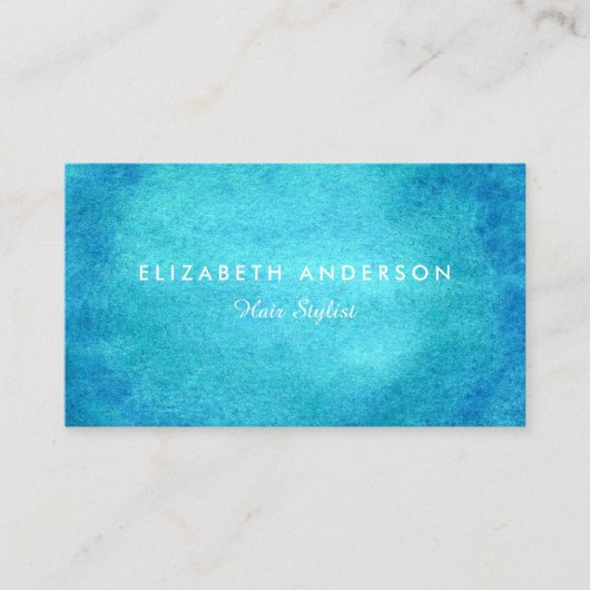 水色ウルトラマリンターコイズ名刺 名刺 (正面)