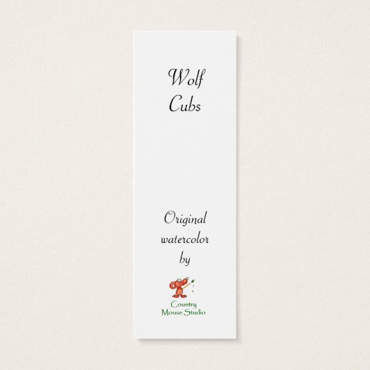 水色ウルフカブズワイルドライフ引用文BookMark (裏面)