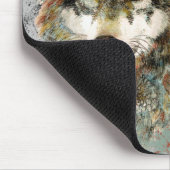 水色ウルフコード引用文、オオカミ動物野生動物 マウスパッド (コーナー)