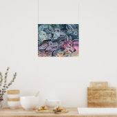 水色ウルフパック ポスター (キッチン)