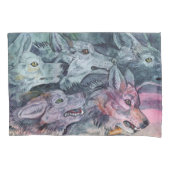 水色ウルフパック 枕カバー (正面)