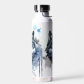 水色ウルフヘッドダスティブルーモノグラム ウォーターボトル (左面)