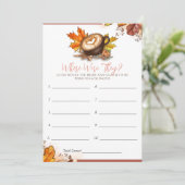 水色エスプレッソラブブライダルシャワーゲームカード 招待状 (スタンド正面)