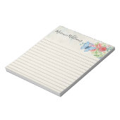 水色エレガントの蝶が並んだ ノートパッド (回転)