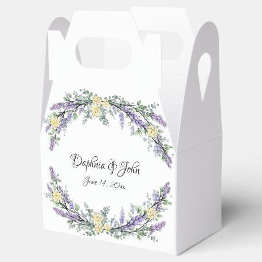 水色エレガントイエローローズラベンダーグリーン フェイバーボックス (オープン)