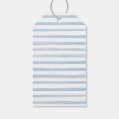 水色エレガントカボチャ赤ちゃんシャワーブルーのお願い ギフトタグ (裏面)