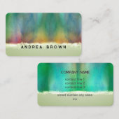 水色エレガントカラフル両面カスタム 名刺 (正面/裏面)