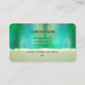 水色エレガントカラフル両面カスタム 名刺 (裏面)