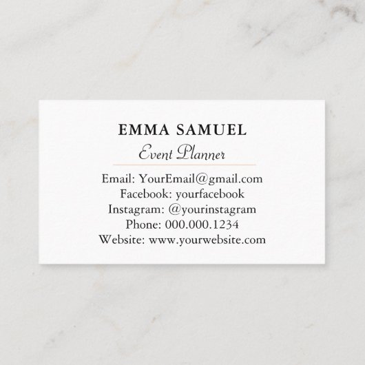 水色エレガントピンクと赤面フローラ 名刺 (裏面)