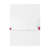 水色エレガントピンクの花 招待状ベリーバンド (裏面例)