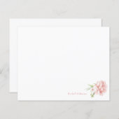 水色エレガントピンクフローラカスタム文具 (正面/裏面)