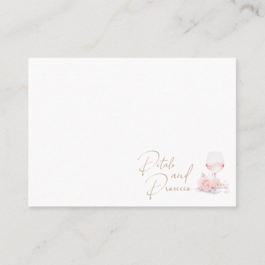 水色エレガントピンクフローラレシピカード エンクロージャーカード (裏面)