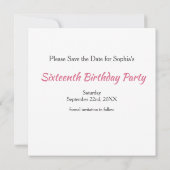 水色エレガントピンクフローラ セーブザデート (裏面)