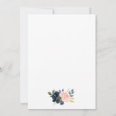 水色エレガントピンクブルーバラ金ゴールドフレーム セーブザデート (裏面)