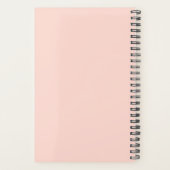 水色エレガントピンクモダンバイクフラワー プランナー手帳 (裏面)