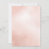 水色エレガントピンク牡丹は日付を保存 セーブザデート (裏面)