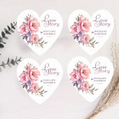 水色エレガントピンク牡丹 ペーパーコースター