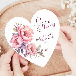 水色エレガントピンク牡丹 ペーパーコースター