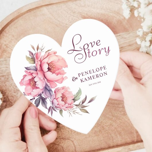 水色エレガントピンク牡丹 ペーパーコースター