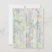 水色エレガントピンク野花バーウッド セーブザデート (裏面)