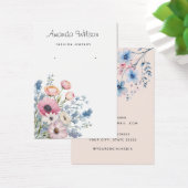 水色エレガントフローライヤリング表示カード (デスク)